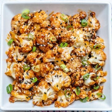 sweet and spicy baked cauliflower