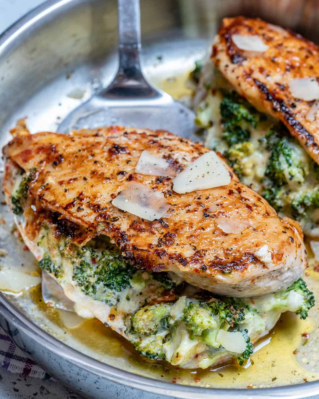 Cheesy Broccoli Stuffed Chicken Breast Healthy Fitness Meals