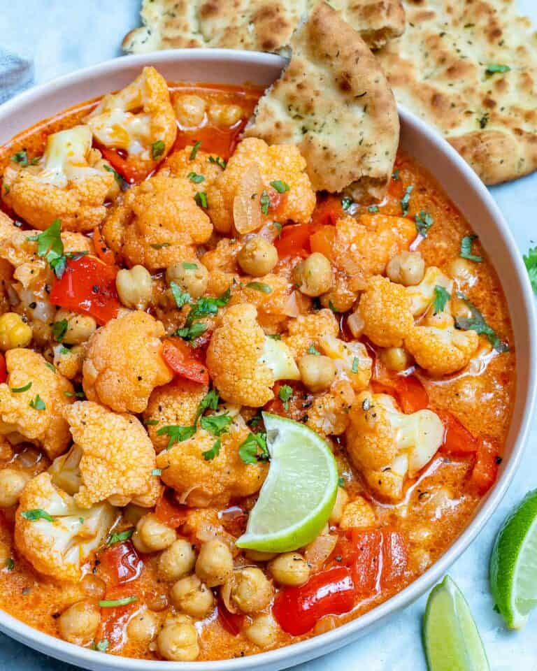Creamy Chickpea Cauliflower Curry {VEGAN} | Healthy Fitness Meals