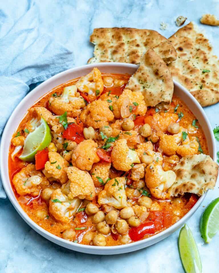 Creamy Chickpea Cauliflower Curry {VEGAN} | Healthy Fitness Meals