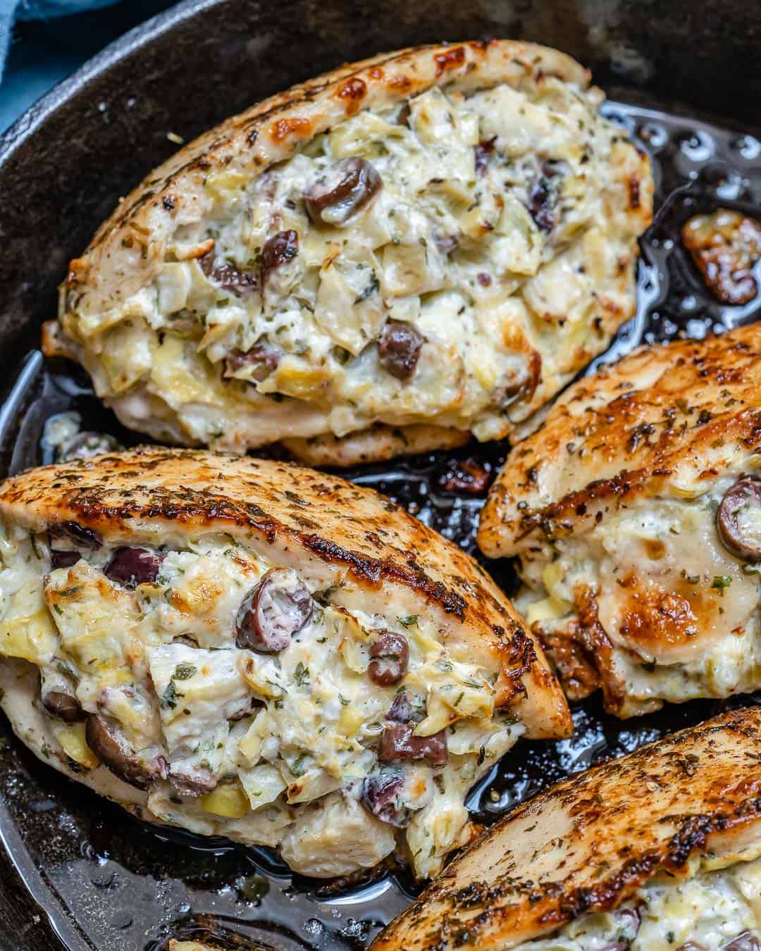 cheesy baked stuffed chicken