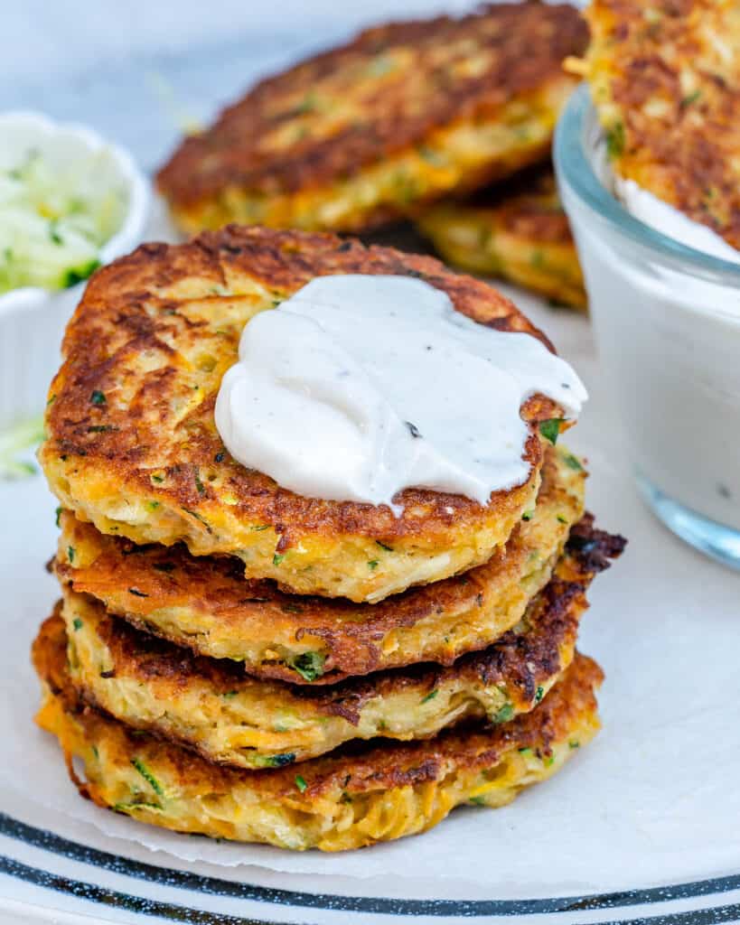 SUPER Easy Zucchini Fritters Recipe | Healthy Fitness Meals