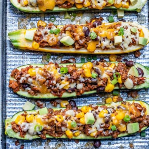 Low Carb Low Carb Burrito Zucchini Boats Recipe Healthy Fitness Meals