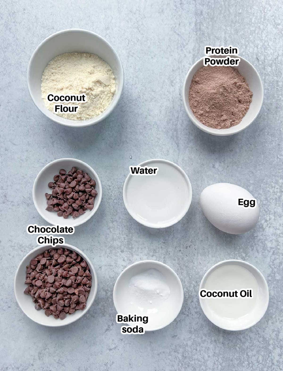 ingredients to make chocolate mug cake.