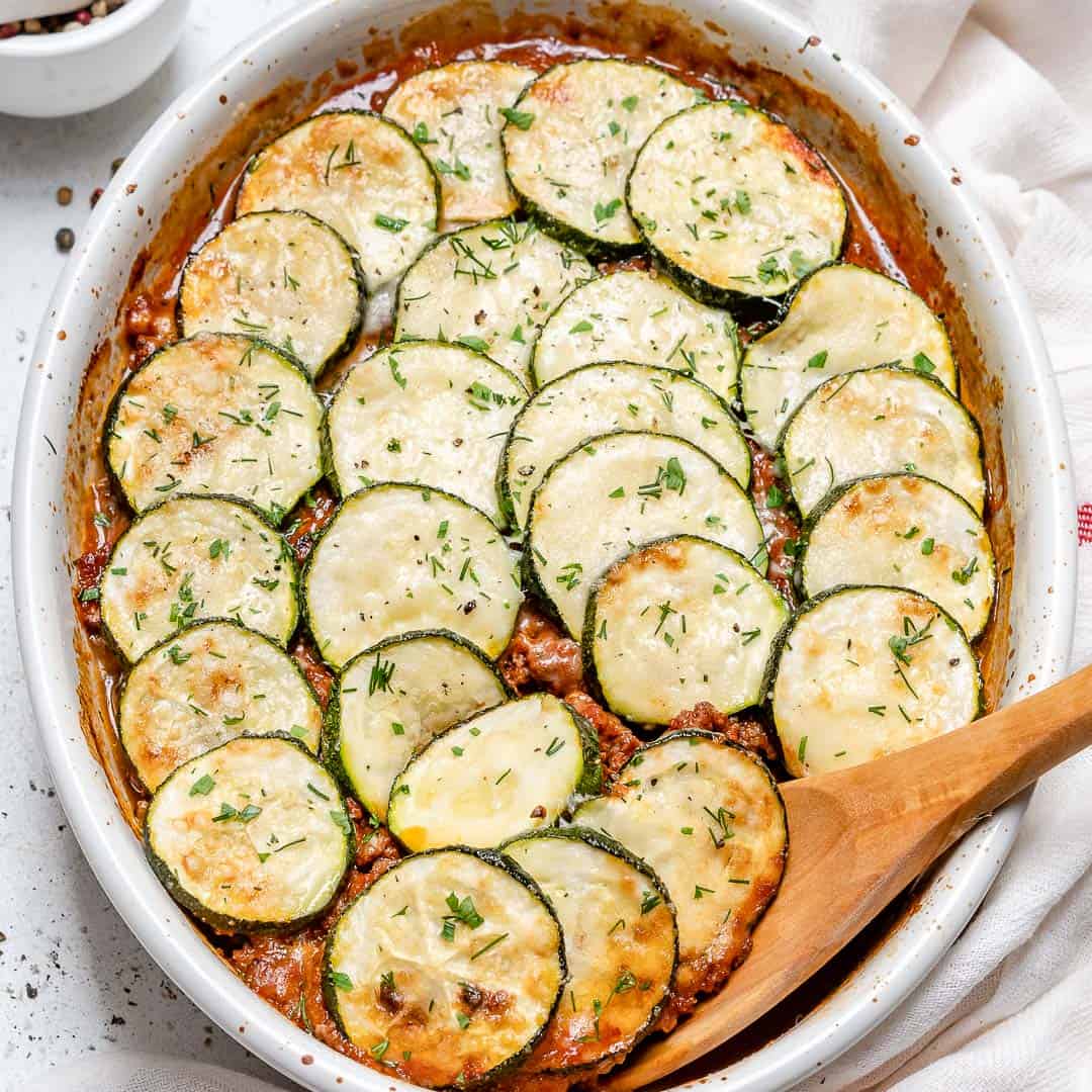 Easy Greek Zucchini Moussaka Recipe | Healthy Fitness Meals