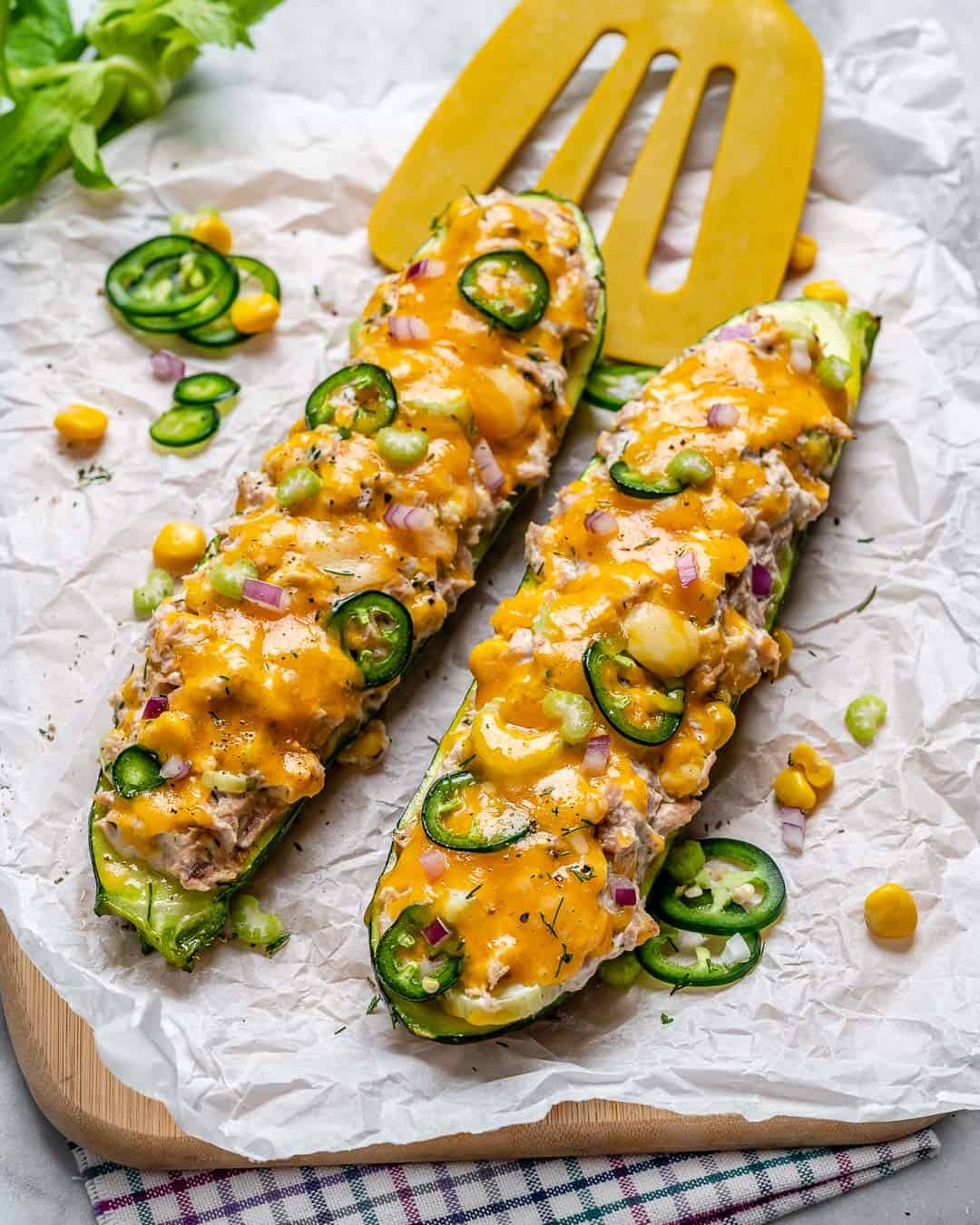 easy tuna melt recipe in zucchini boats