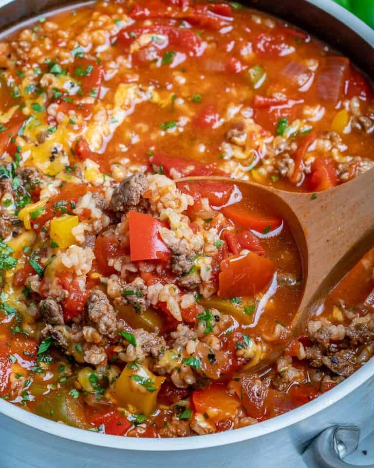 Easy Stuffed Pepper Soup | Healthy Fitness Meals