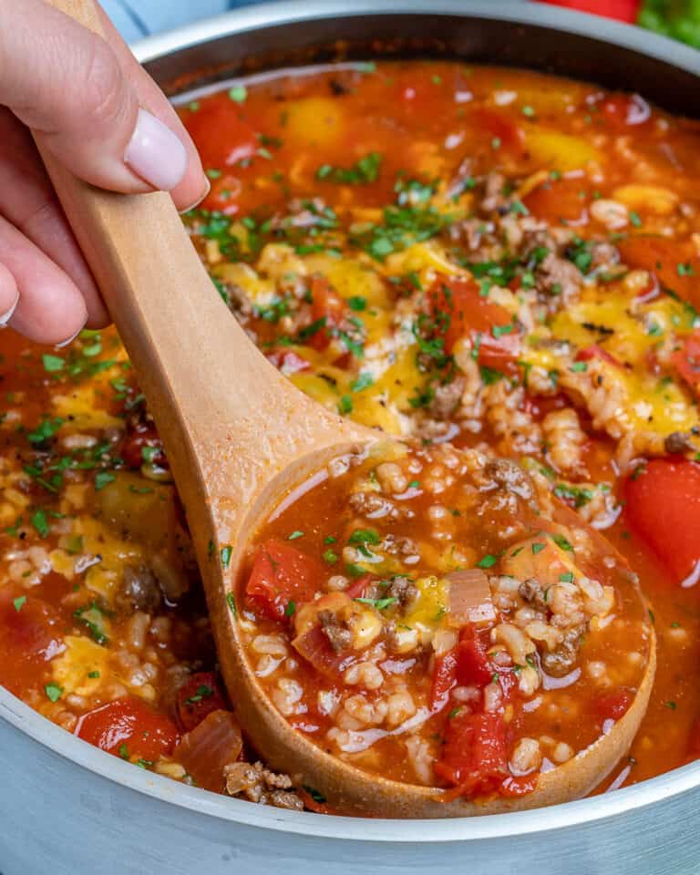 Easy Stuffed Pepper Soup Recipe | Healthy Fitness Meals