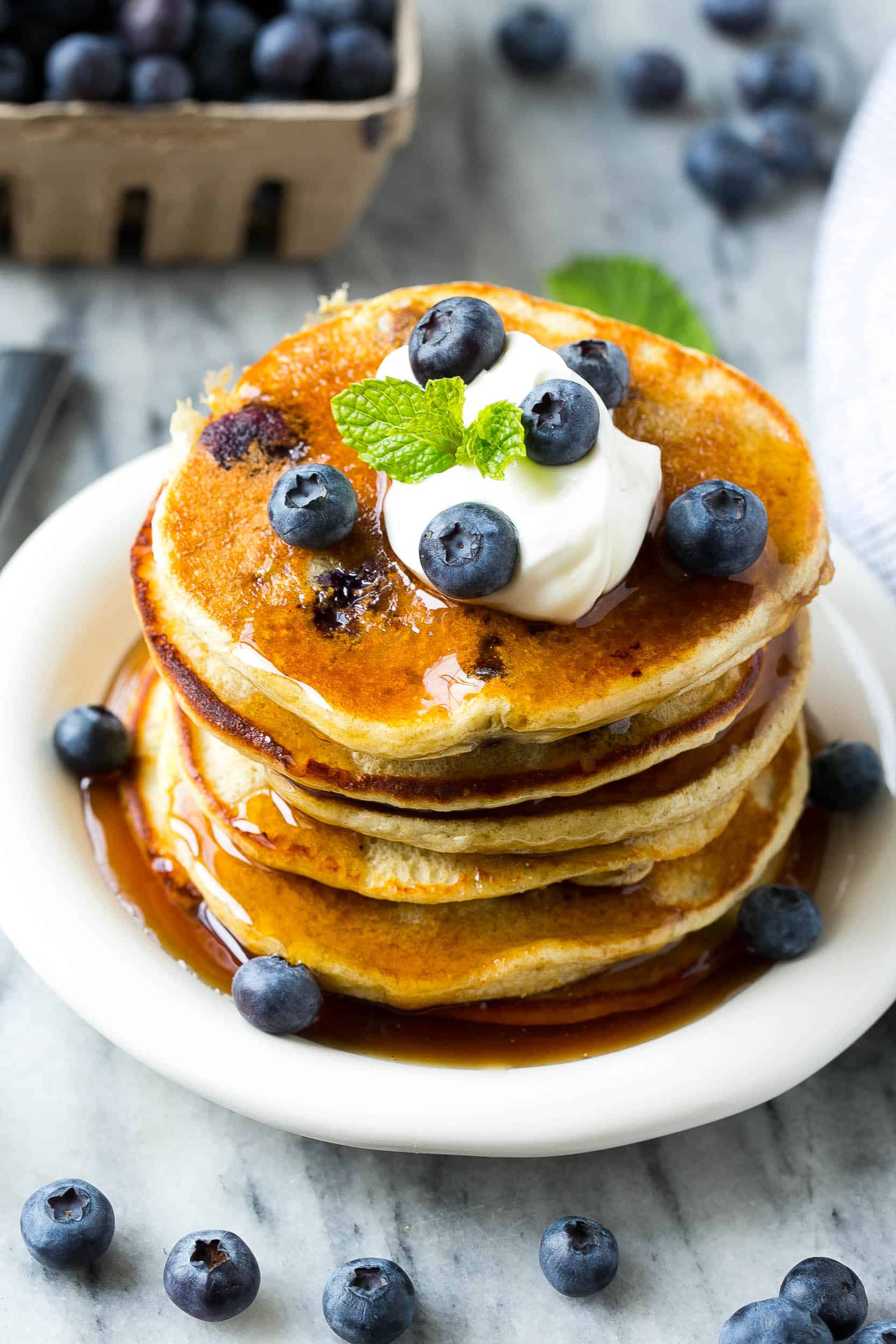 easy blueberry pancakes recipe