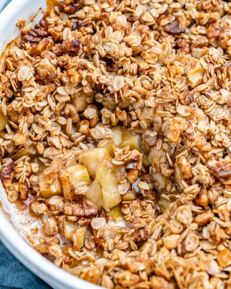 Easy Oatmeal Apple Crumble Vegan | Healthy Fitness Meals