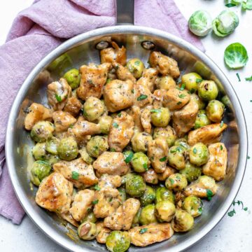 chicken alfredo recipe with brussel sprouts