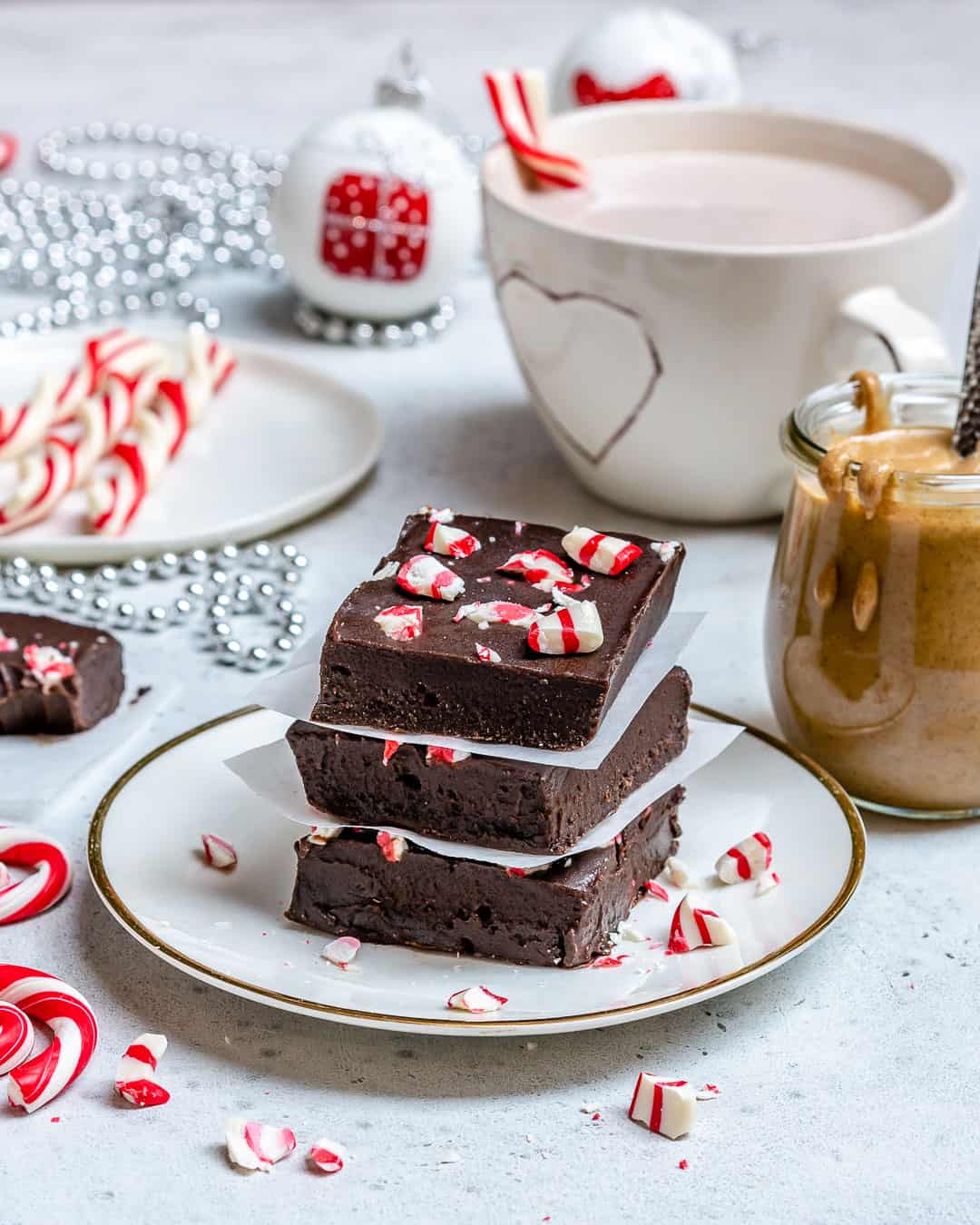 fudge squares on a plate