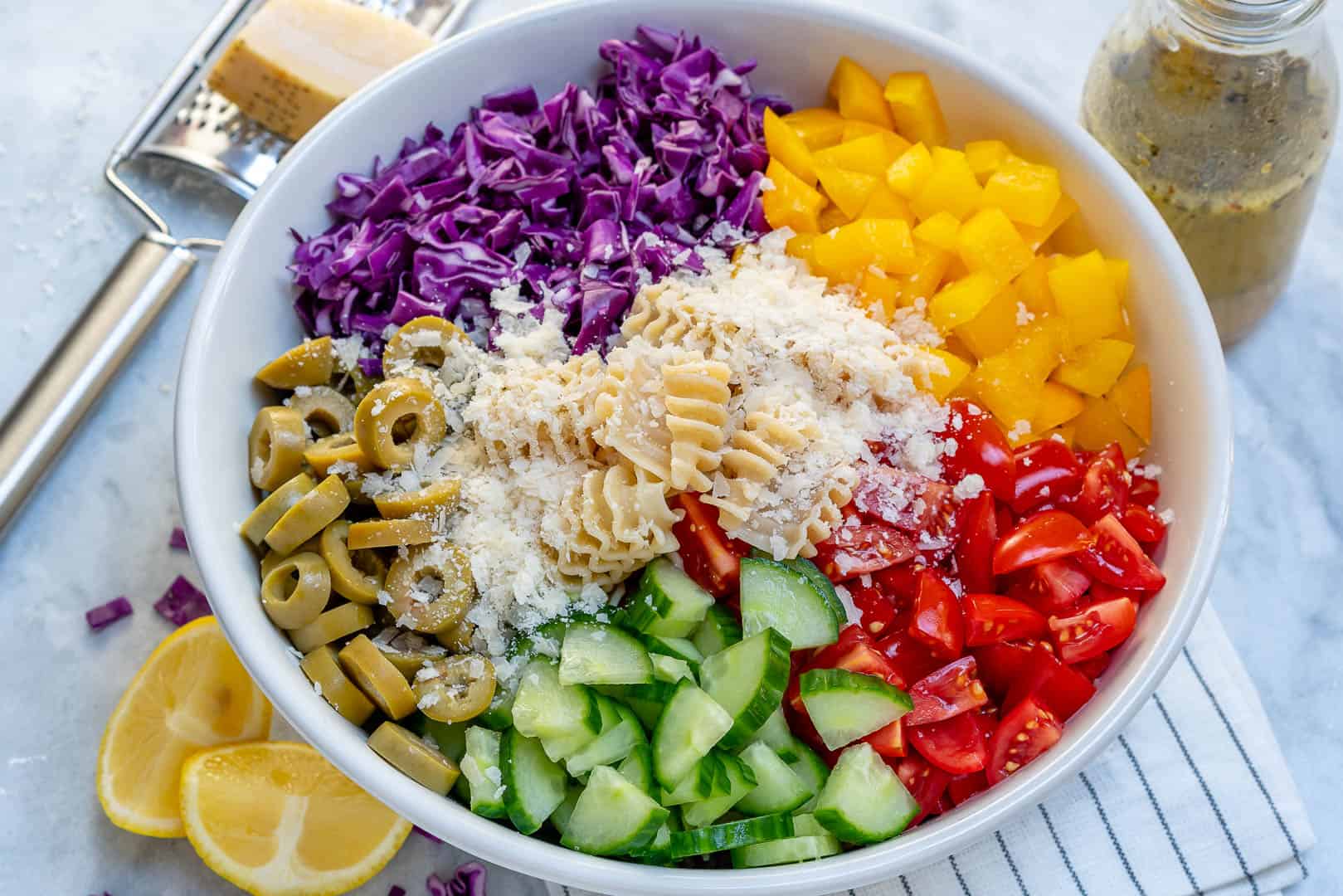 Simple and Easy Vegetarian Pasta Salad | Healthy Fitness Meals