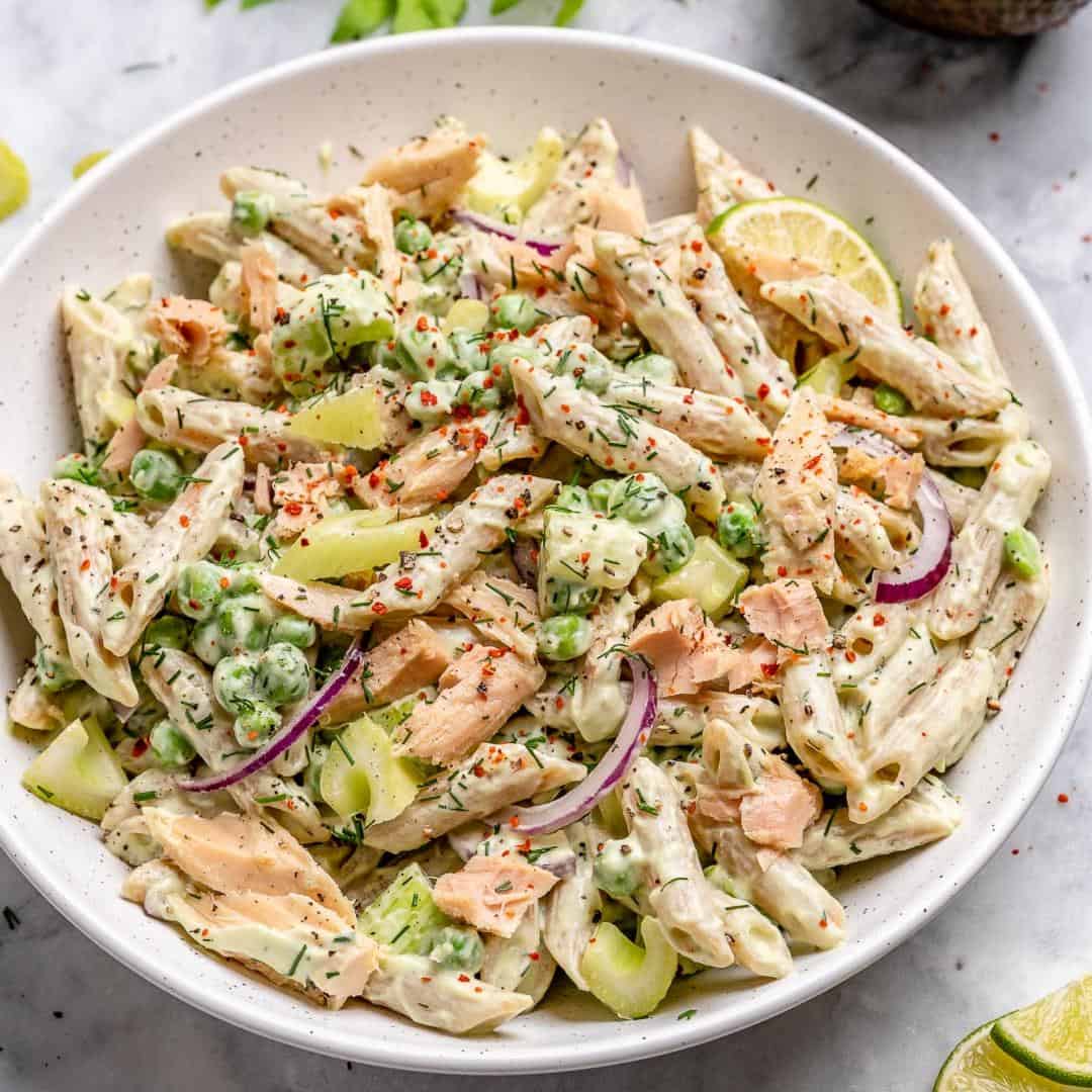 The BEST Creamy Tuna Pasta Salad | Healthy Fitness Meals