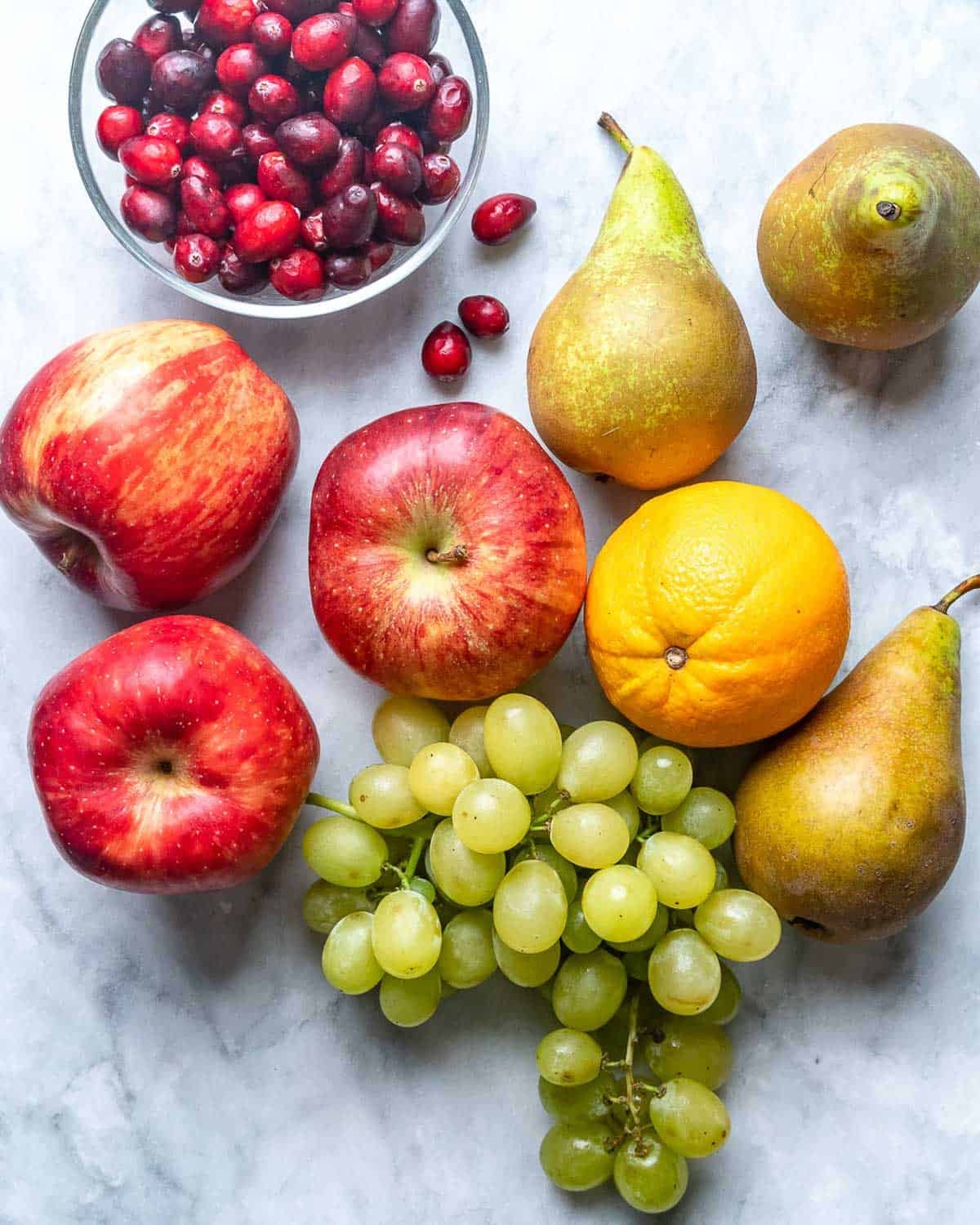 fruits used to make the fruit bake.