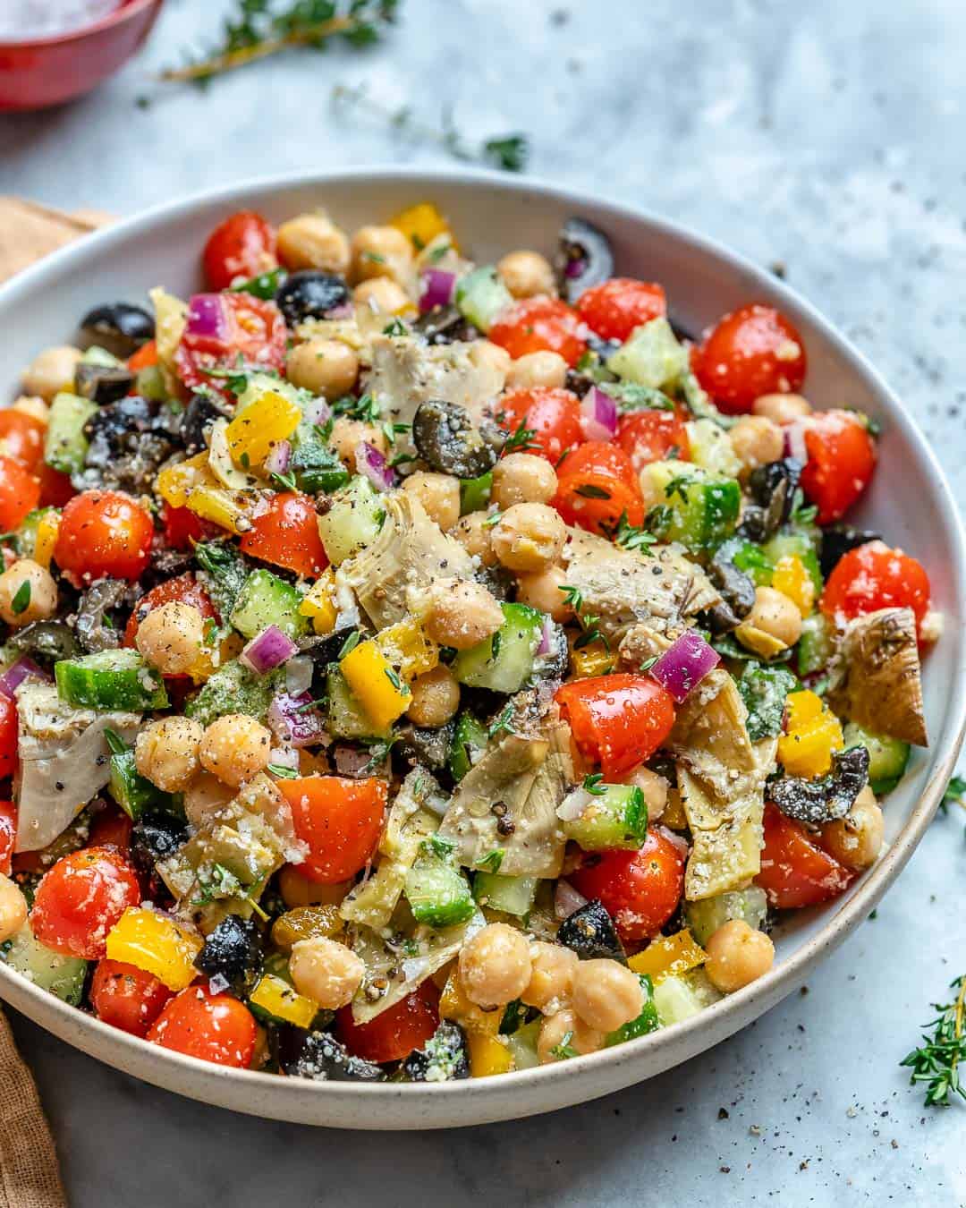 Mediterranean chickpea salad recipe