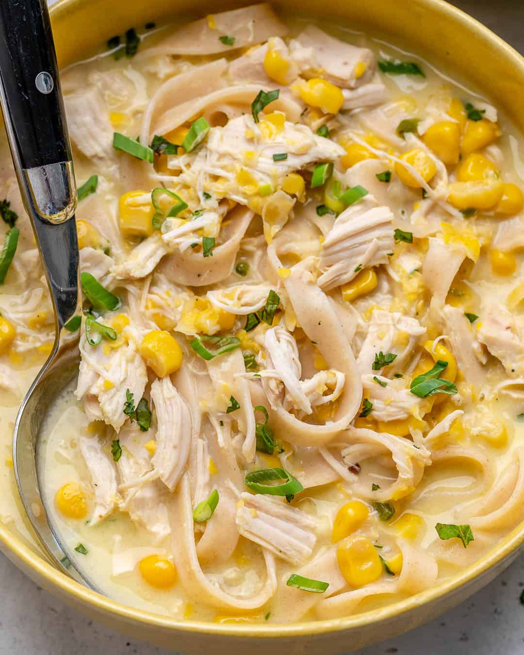 Easy Creamy Chicken Noodle Soup   Healthy Fitness Meals