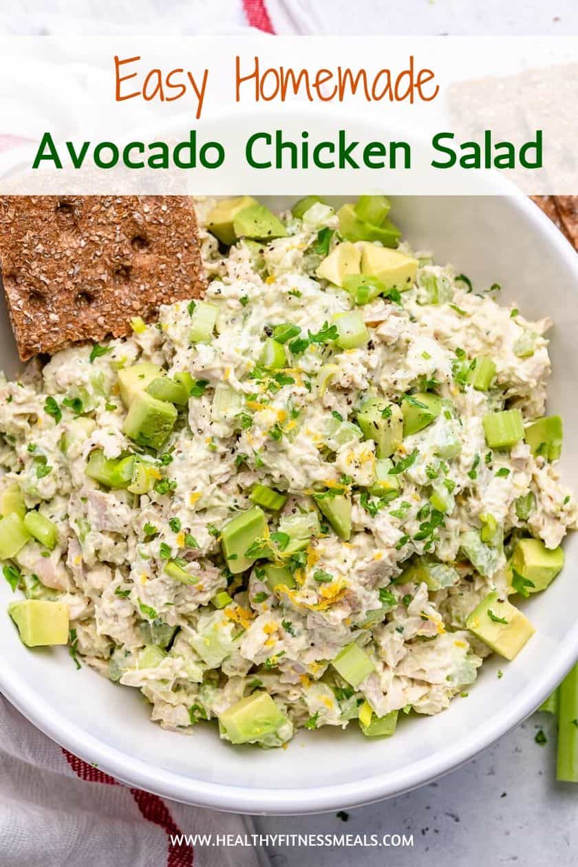Easy Avocado Chicken Salad Recipe {low carb} | Healthy Fitness Meals