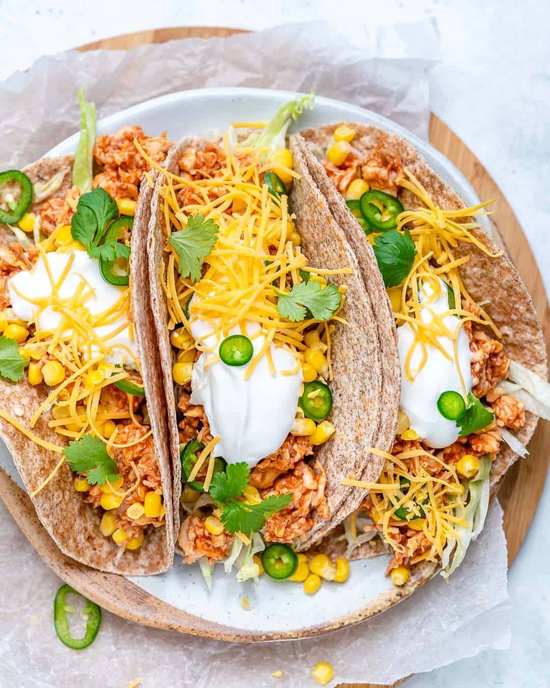 best chicken taco recipe with shredded buffalo chicken