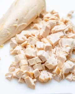 rotisserie chicken breast, chopped into small pieces.