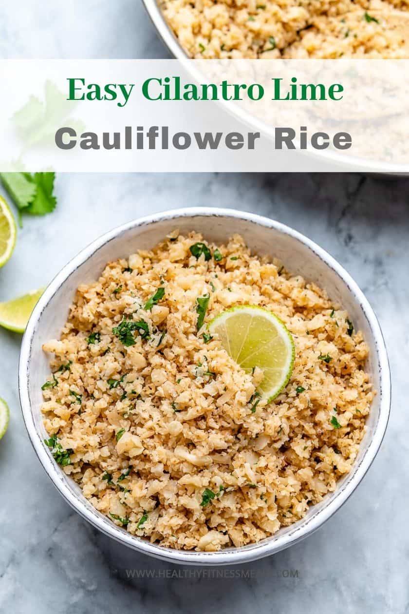 top view cauliflower rice recipe