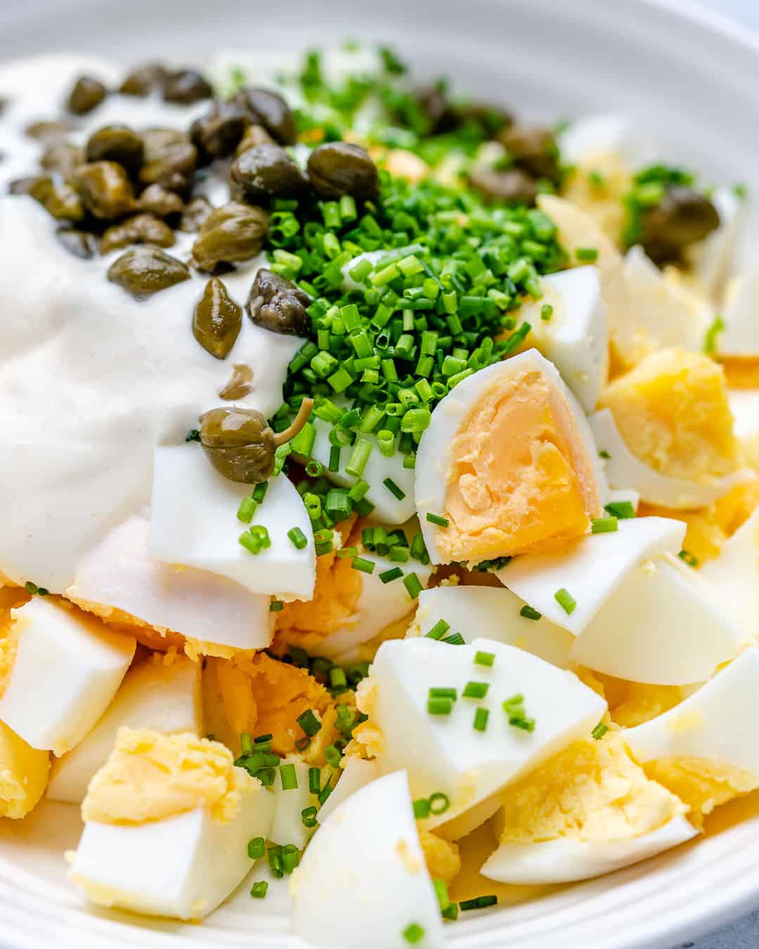 easy and healthy egg salad recipe with yogurt