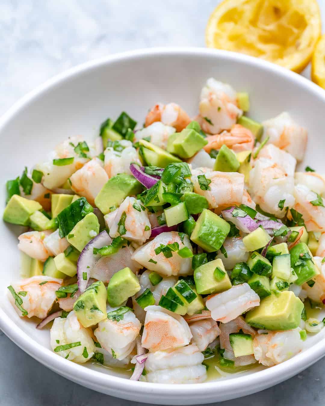 How to make shrimp ceviche - ceviche in a bowl