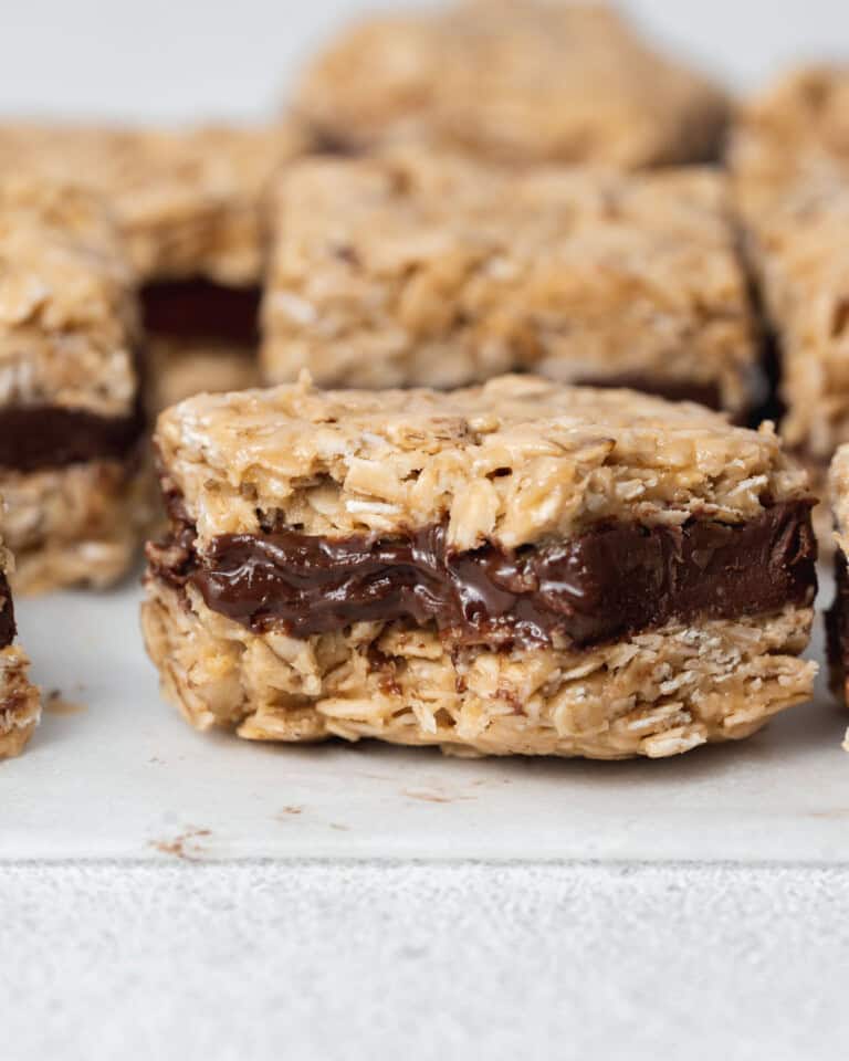 No Bake Chocolate Filled Oat Bars - Healthy Fitness Meals