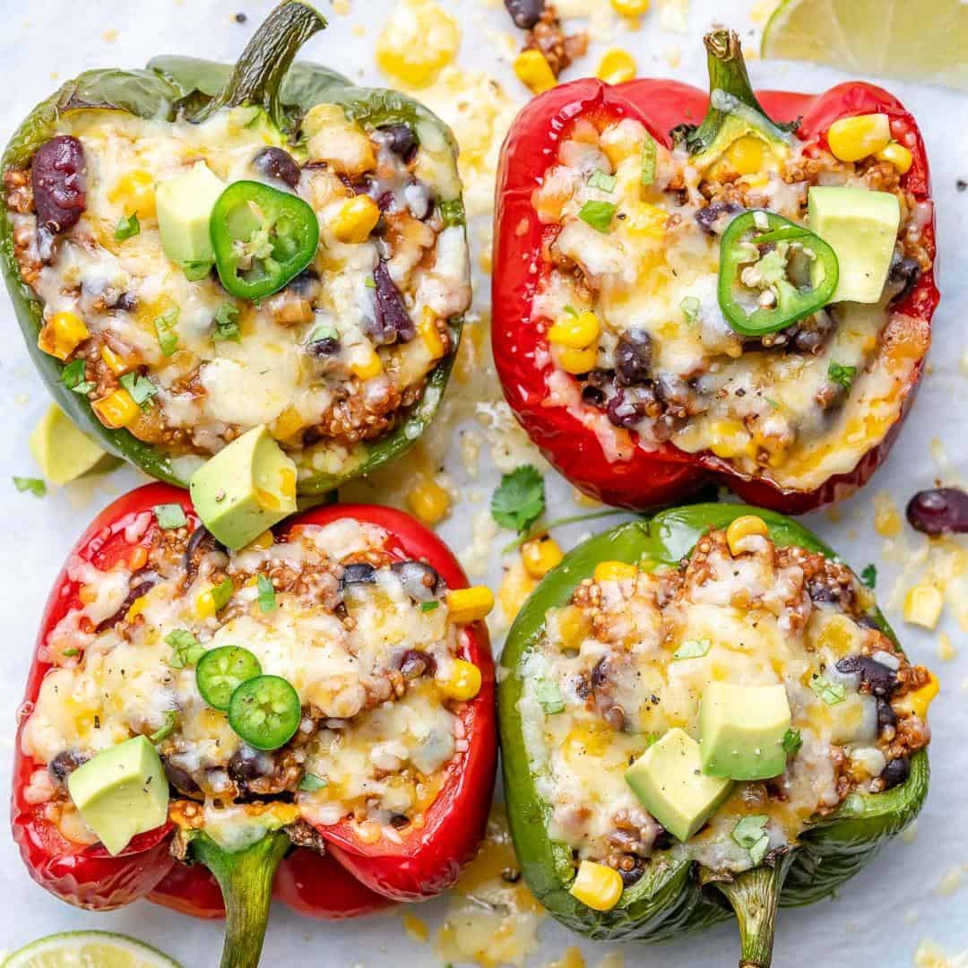 Easy Vegetarian Stuffed Peppers Healthy Fitness Meals,What Temp To Cook Chicken Breast In Oven