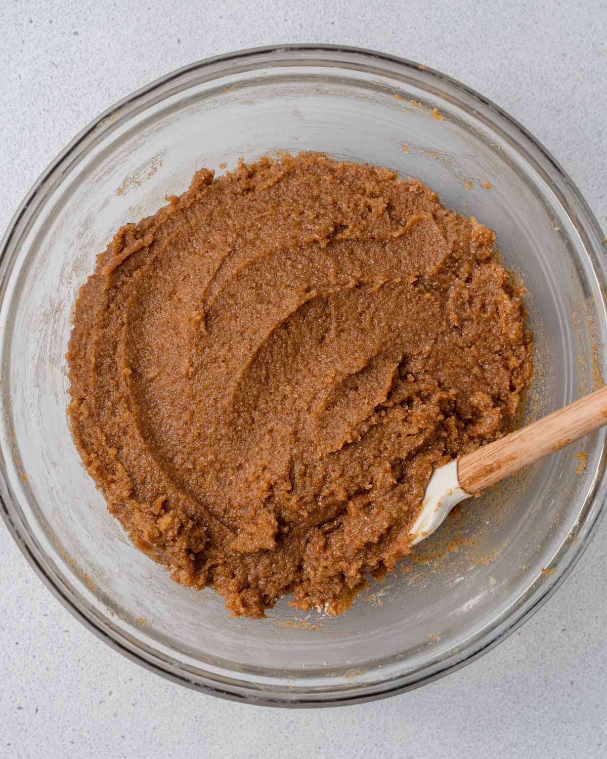 pumpkin batter mixed in a bowl.