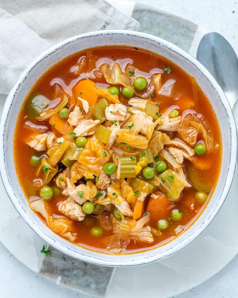 Healthy Chicken Cabbage Soup Recipe | Healthy Fitness Meals