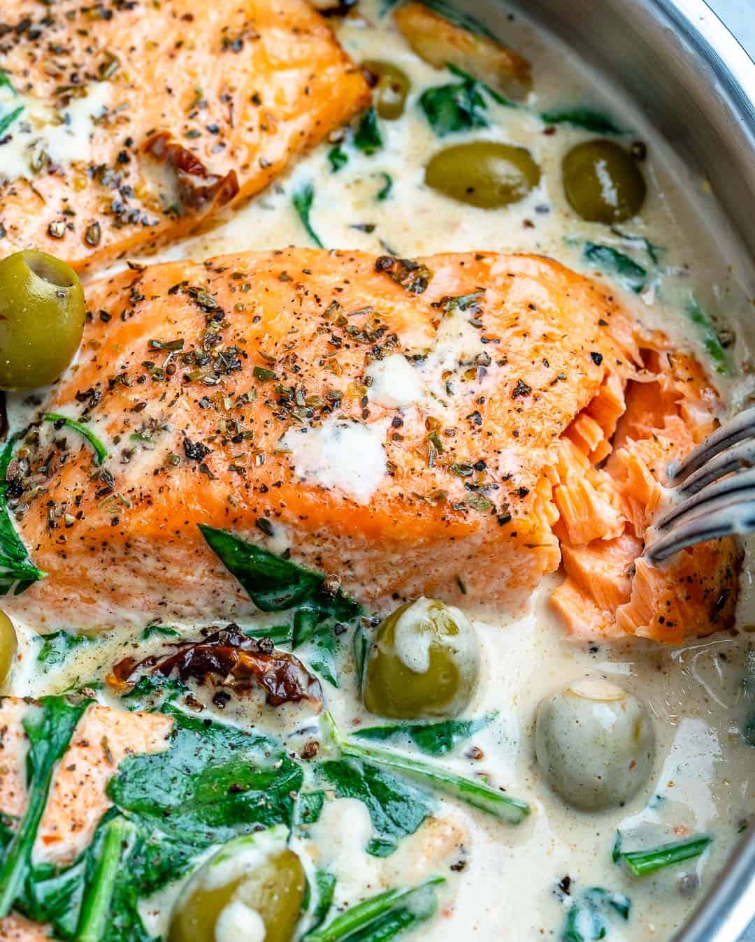 Creamy Tuscan Salmon Recipe | Healthy Fitness Meals