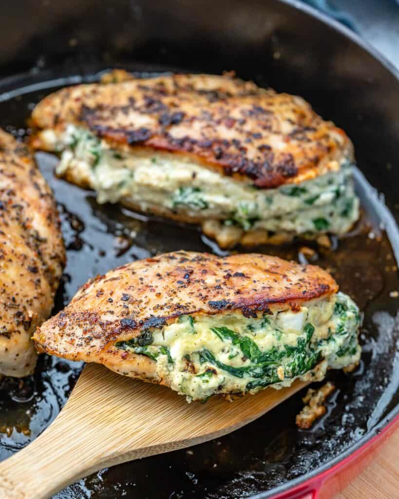 Spinach & Cheese Stuffed Chicken Breast | Healthy Fitness Meals