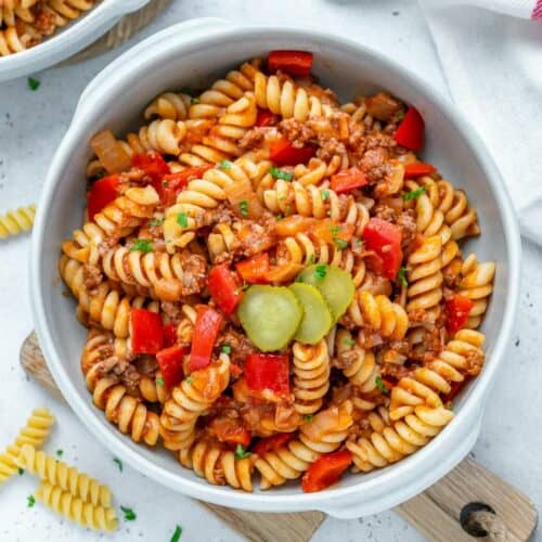 Easy Cheeseburger Pasta Recipe | Healthy Fitness Meals