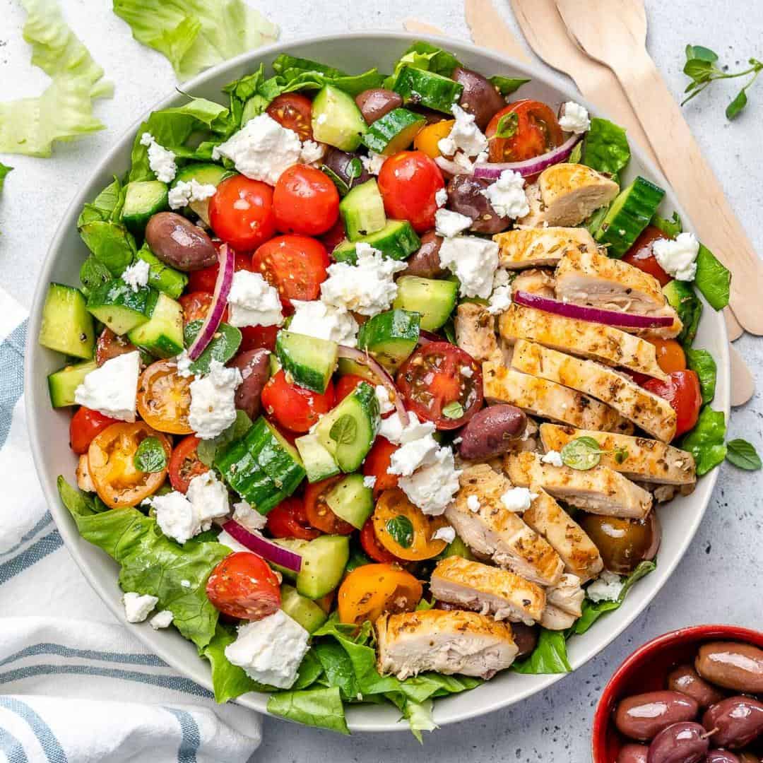 Easy Greek Chicken Salad Recipe Healthy Fitness Meals