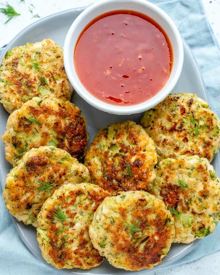 Tender and Juicy Broccoli Chicken Fritters | Healthy Fitness Meals