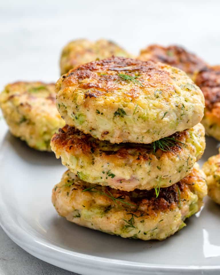 Tender and Juicy Broccoli Chicken Fritters | Healthy Fitness Meals