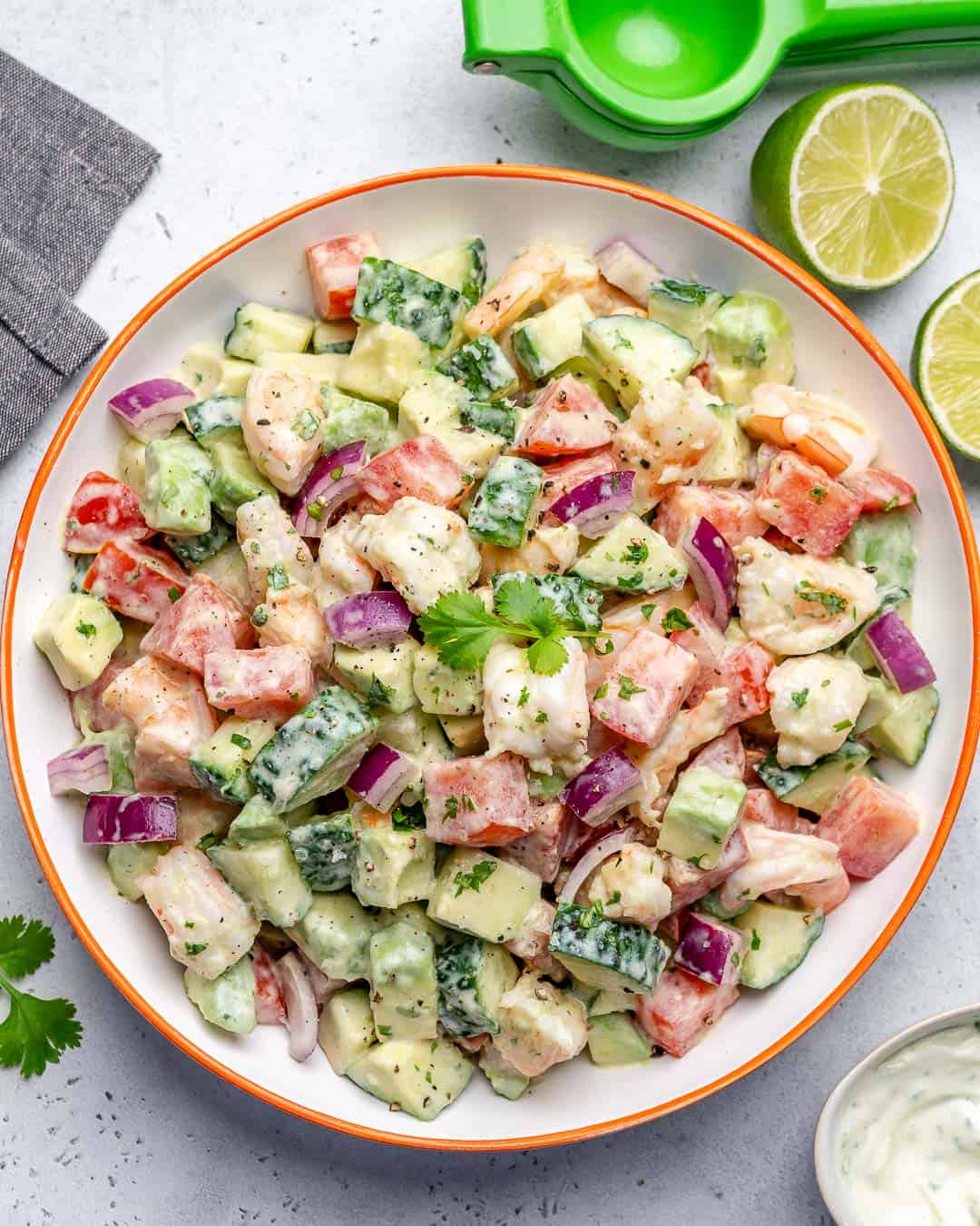 Shrimp Avocado Cucumber Salad