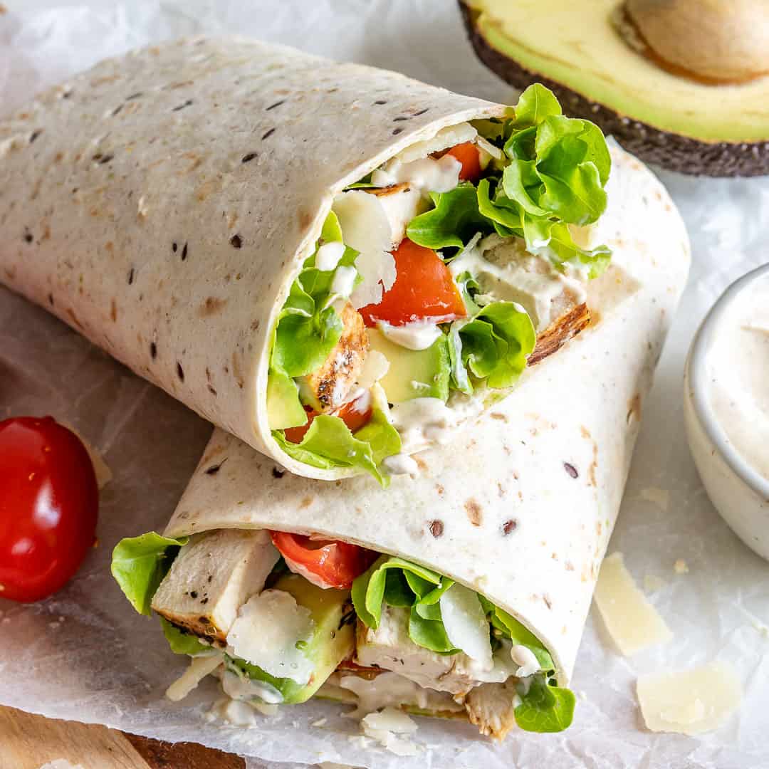 Grilled Chicken Caesar Salad Wrap Recipe