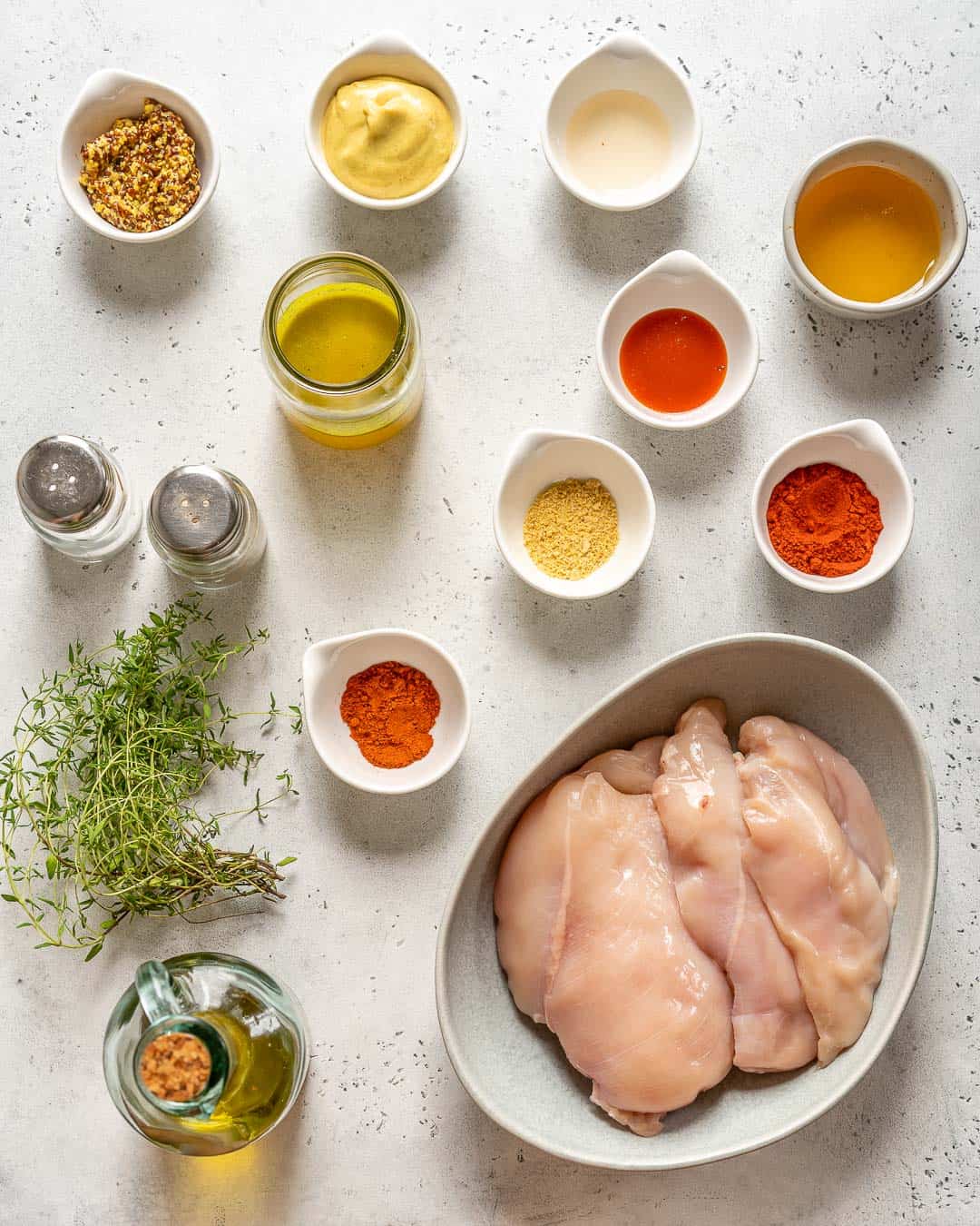 ingredients for the baked mustard chicken 