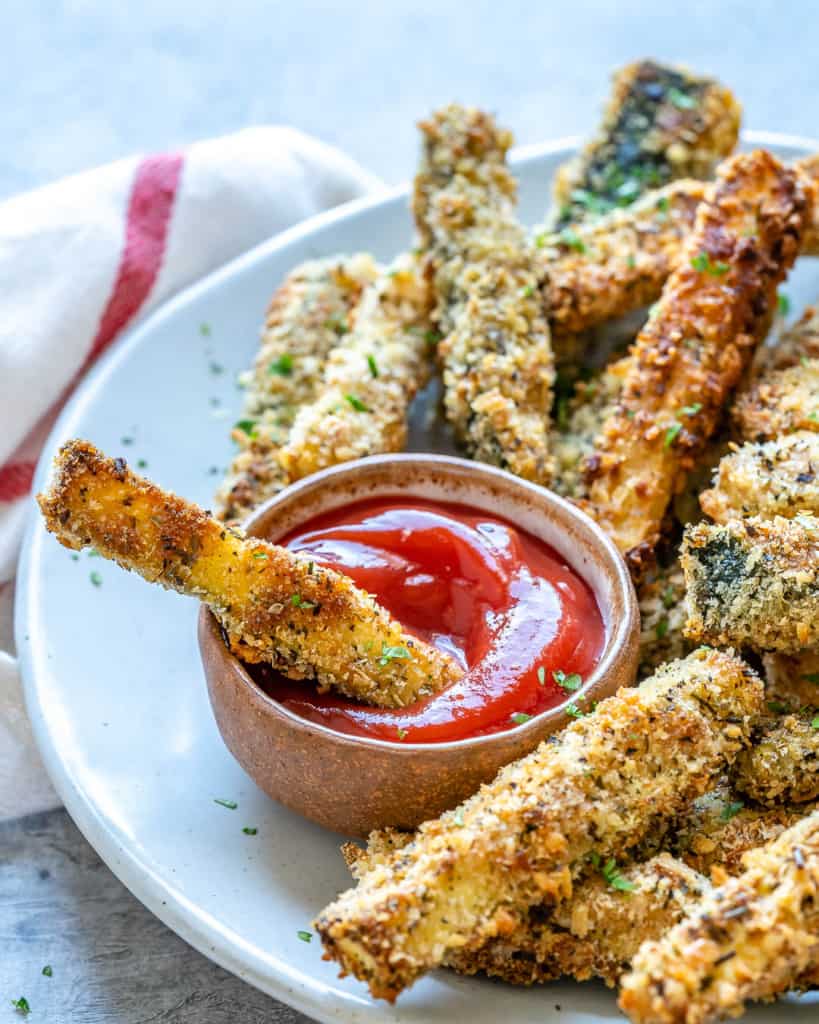 zucchini fry in ketchup 