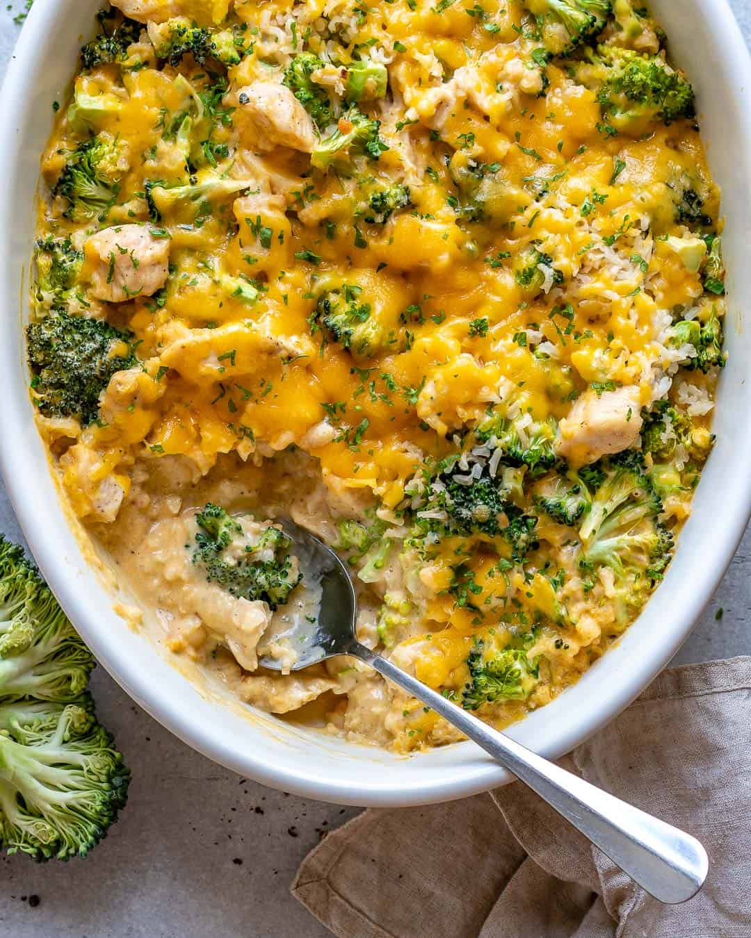 Easy Chicken Broccoli Rice Casserole Healthy Fitness Meals