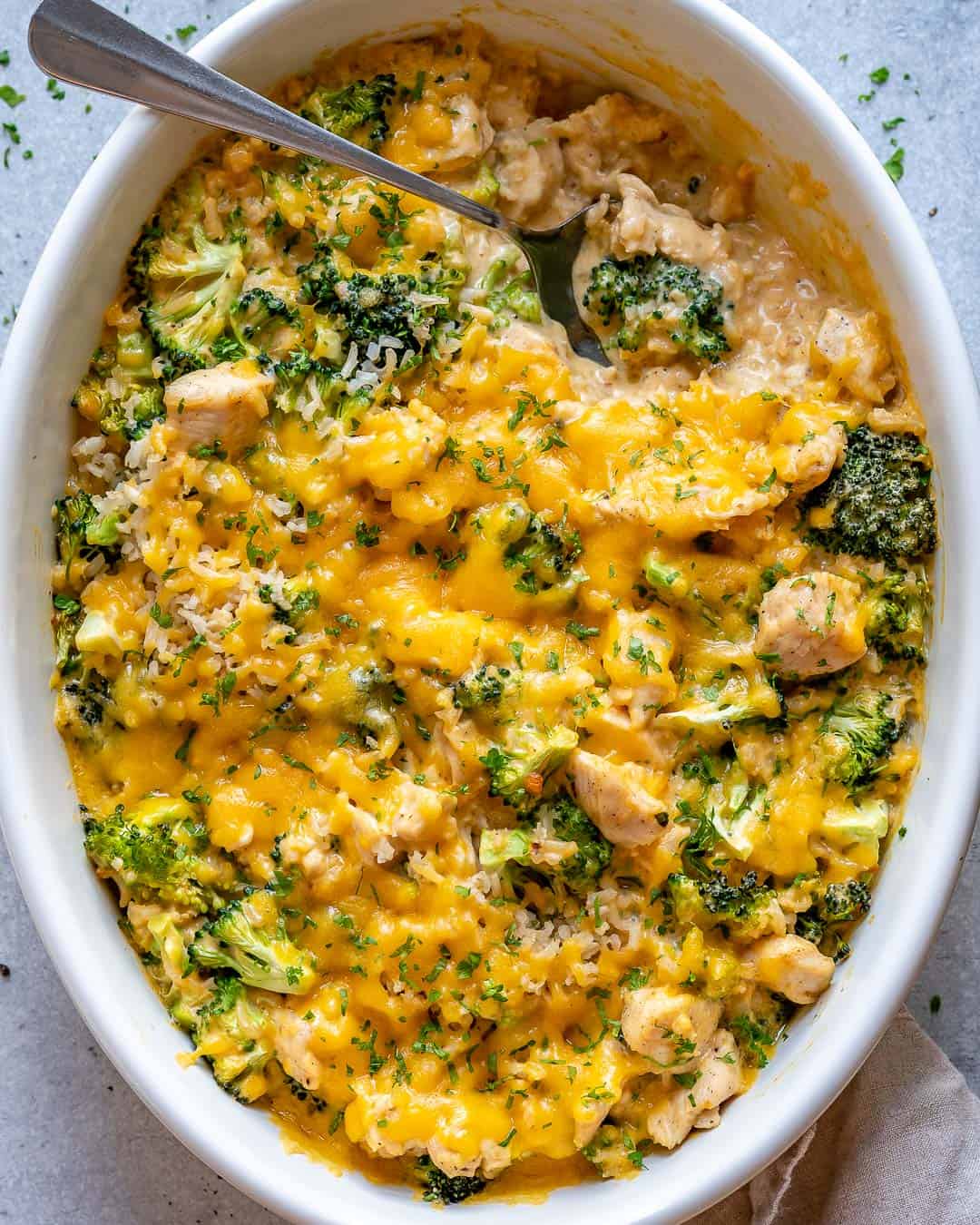 Easy Chicken Broccoli Rice Casserole Healthy Fitness Meals