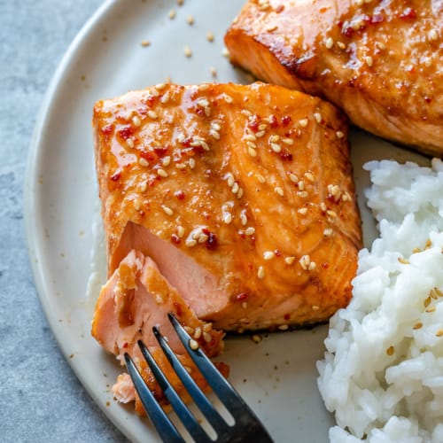 Honey Glazed Air Fryer Salmon - Healthy Fitness Meals