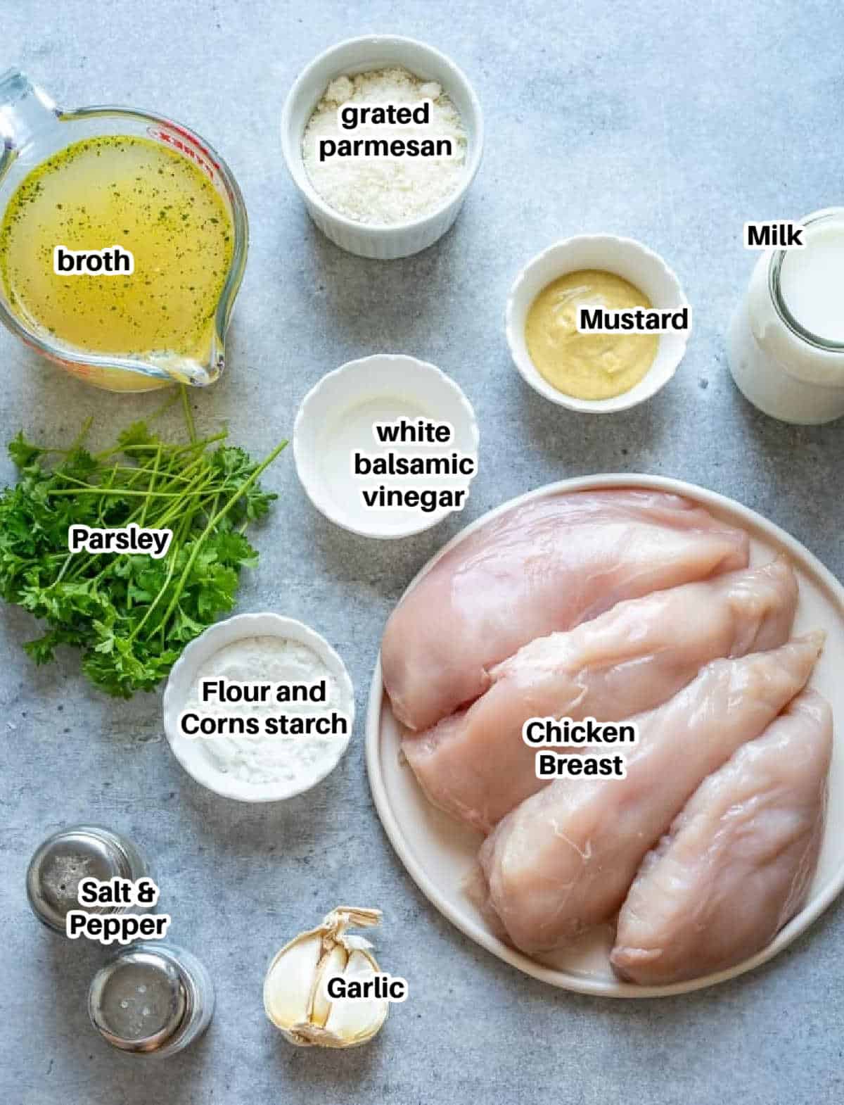 ingredients for chicken parmesan.
