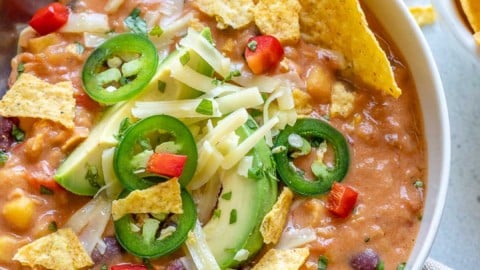 Vegetarian lentil tortilla soup instant online pot