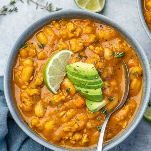 White Bean Pumpkin Turkey Chili (Slow Cooker or Instant Pot)