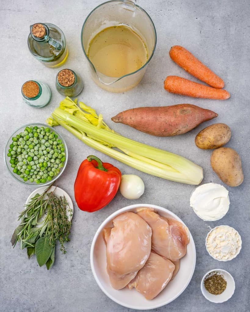 ingredients for chicken stew 
