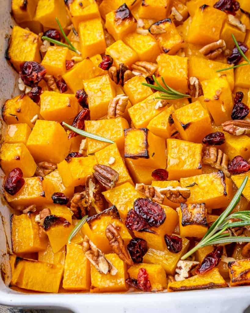 close up roasted butternut squash