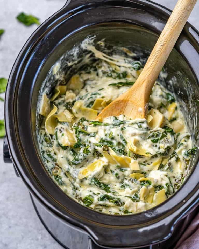 Crockpot Spinach Artichoke Dip Healthy Fitness Meals